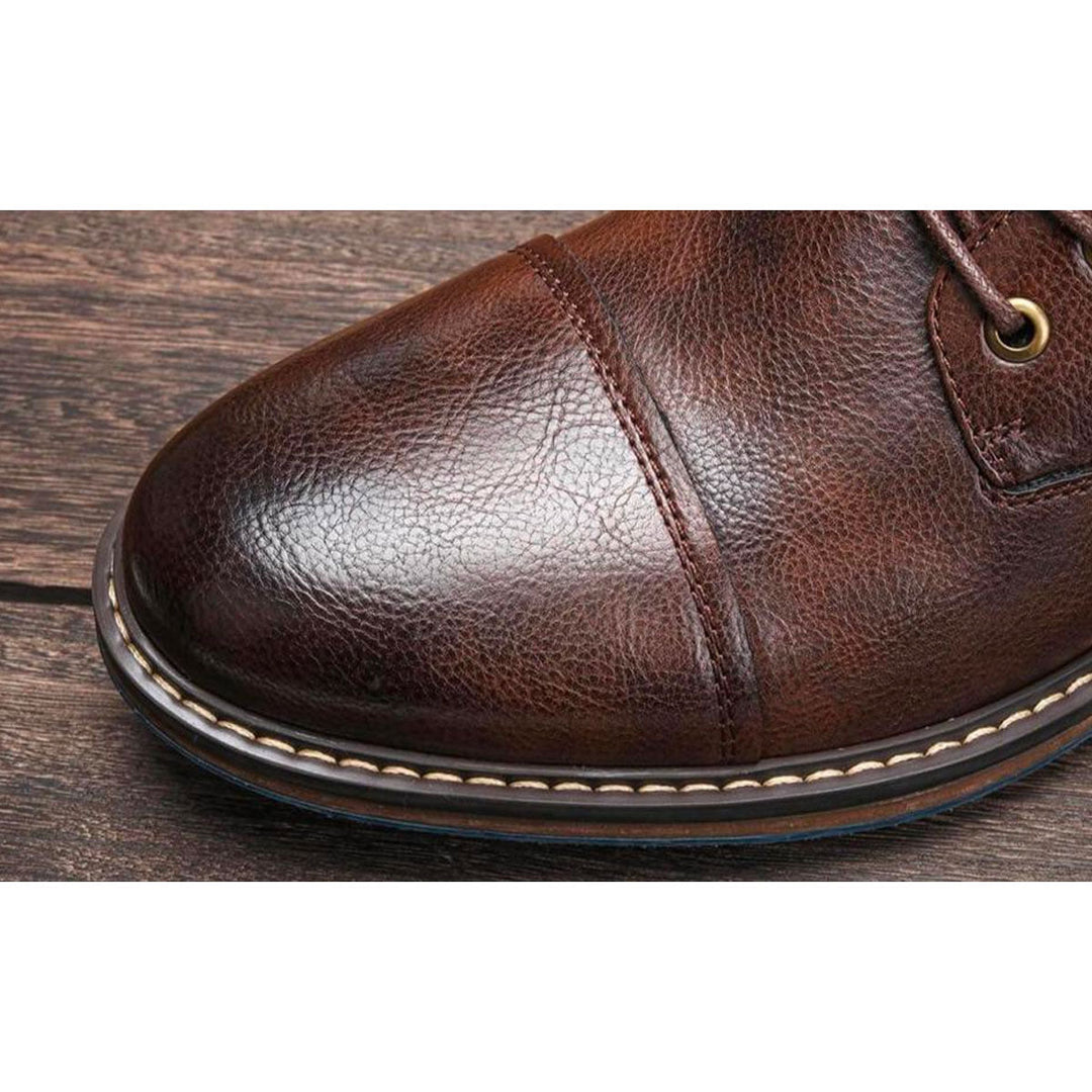 Aaron | Handgefertigte Premium Leder Oxford Stiefel