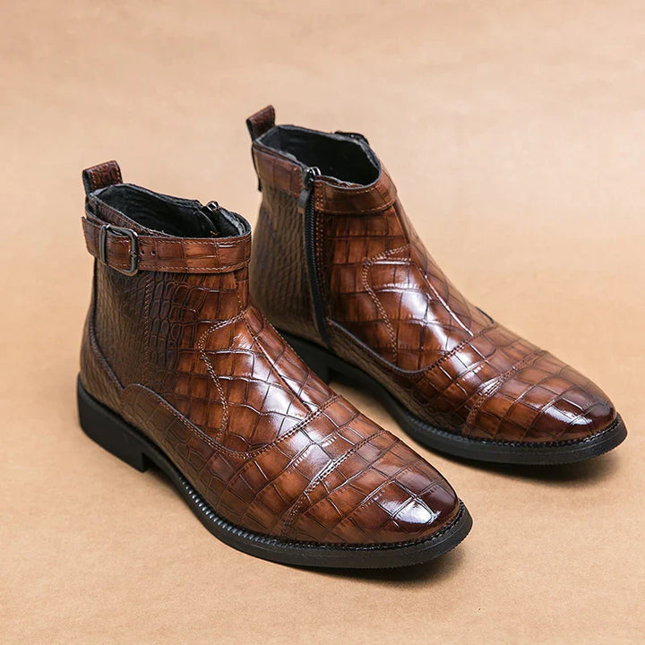 Baron | Leder Schnallenstiefel