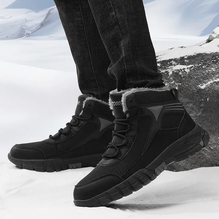 Allen | Weit geschnittene Winter-Lederstiefel