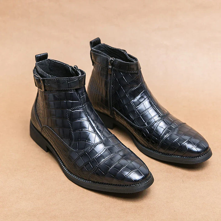 Baron | Leder Schnallenstiefel