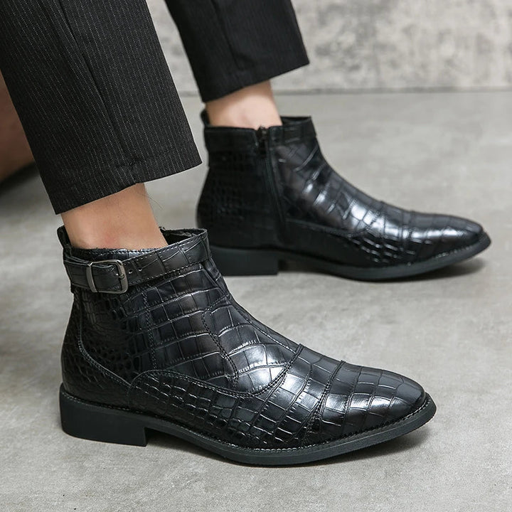 Baron | Leder Schnallenstiefel