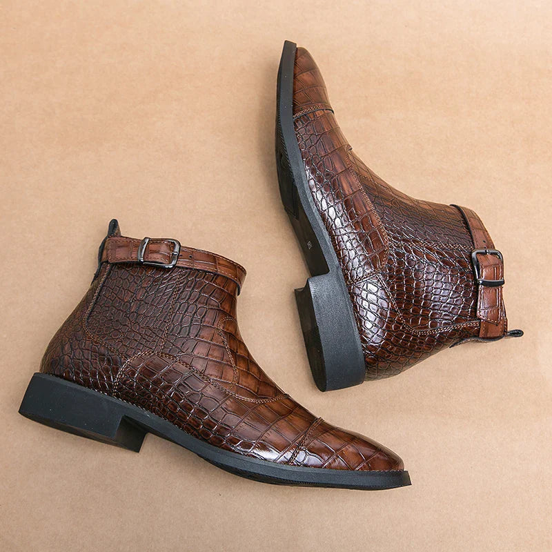 Baron | Leder Schnallenstiefel