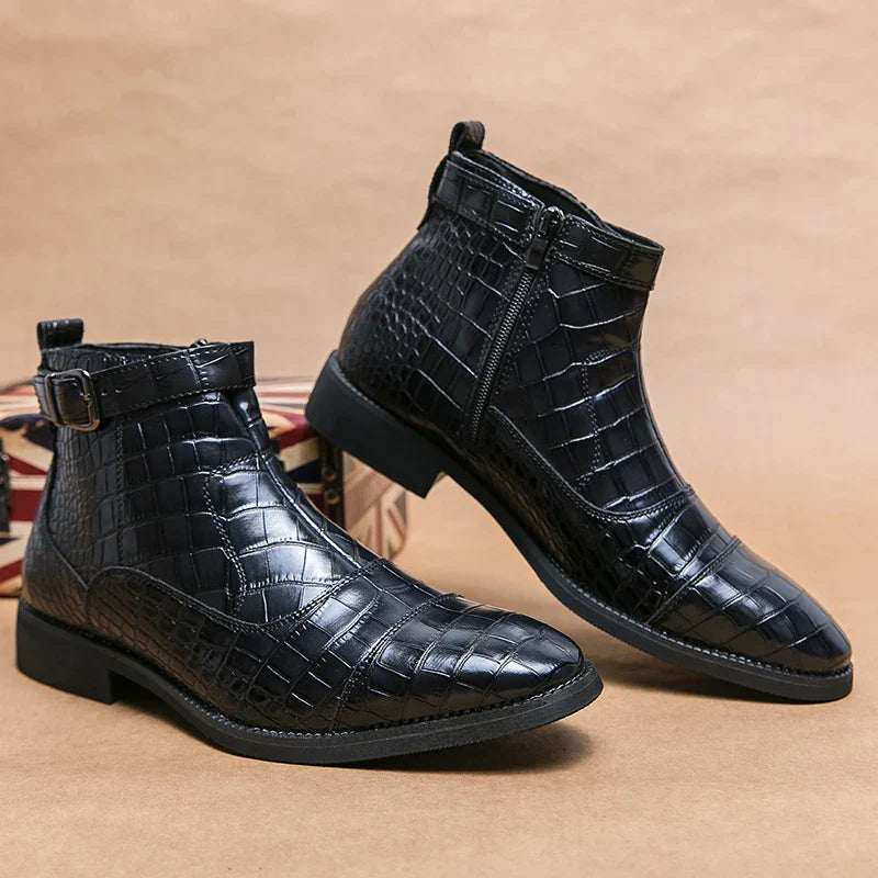 Baron | Leder Schnallenstiefel