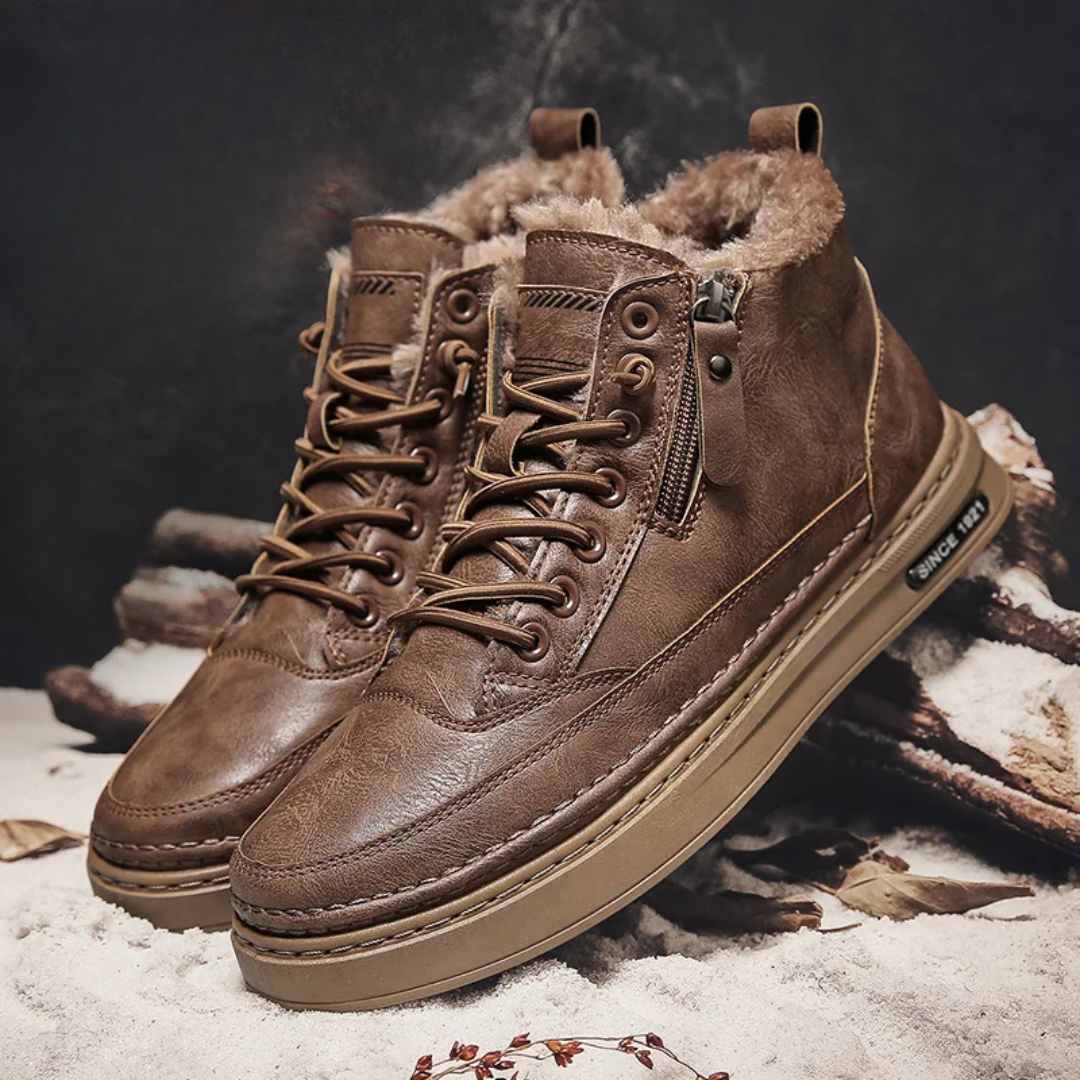 Bryson | Weite Leder Winterstiefel