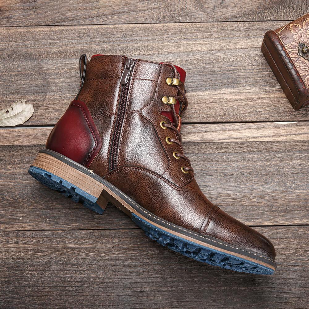 Aaron | Handgefertigte Premium Leder Oxford Stiefel