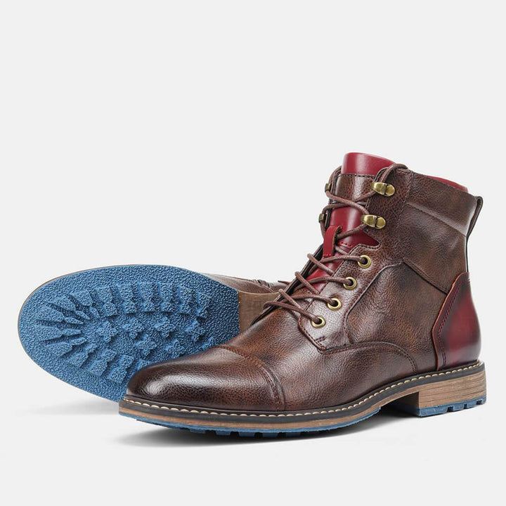 Aaron | Handgefertigte Premium Leder Oxford Stiefel